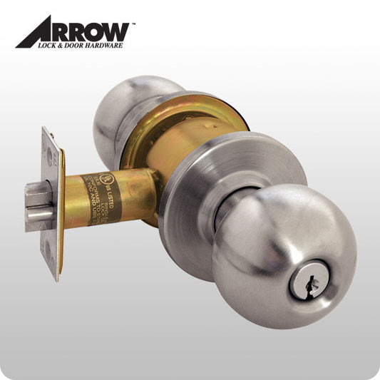 Arrow - Grade 2 - Door Knob Lockset - Entrance - ZIPPY LOCKSHOP